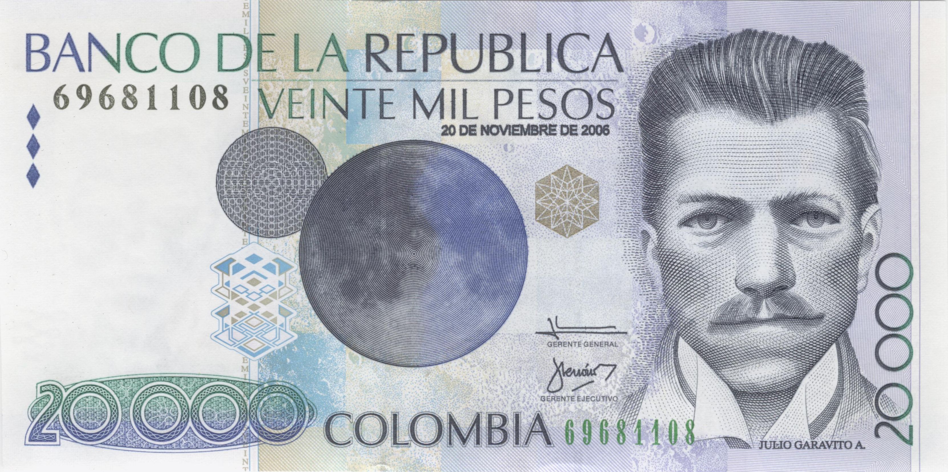 20 mil pesos Colombia 20 mil pesos Colombia