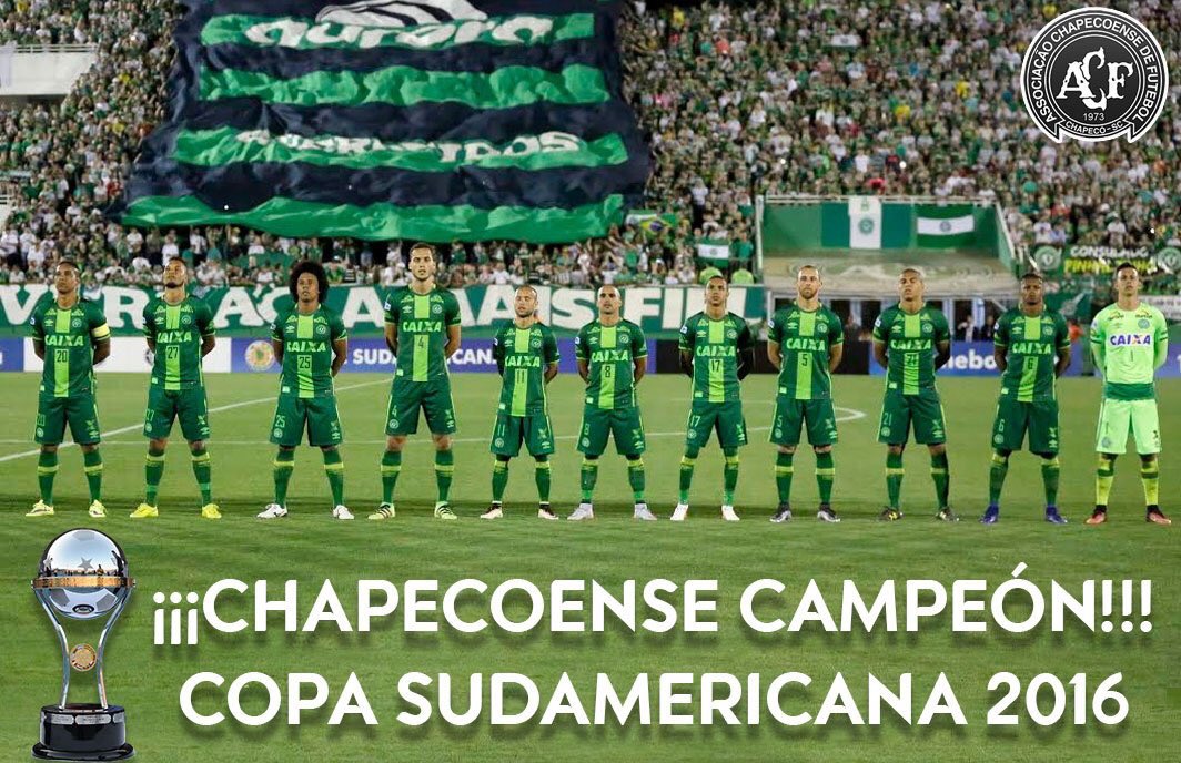 Chapecoense es nombrado campeón de Copa Suramericana 2016 por Conmebol Chapecoense es nombrado campeón de Copa Suramericana 2016 por Conmebol