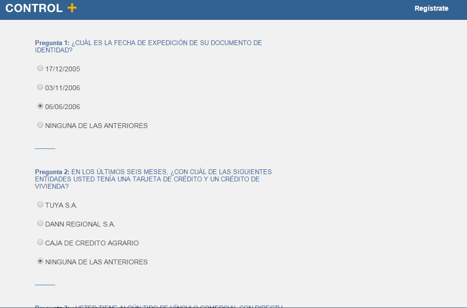 preguntas de control para verificar que realmente sea usted preguntas de control para verificar que realmente sea usted