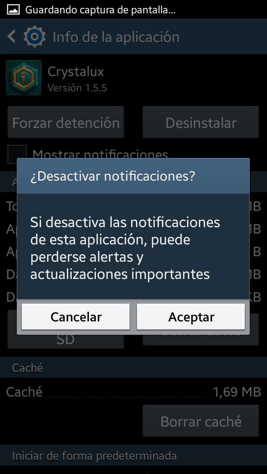Le das click en aceptar para que quede desactivadas las notificaciones. Le das click en aceptar para que quede desactivadas las notificaciones.