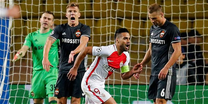 Falcao marco doblete con el Mónaco en el triunfo frente al CSKA Falcao marco doblete con el Mónaco en el triunfo frente al CSKA