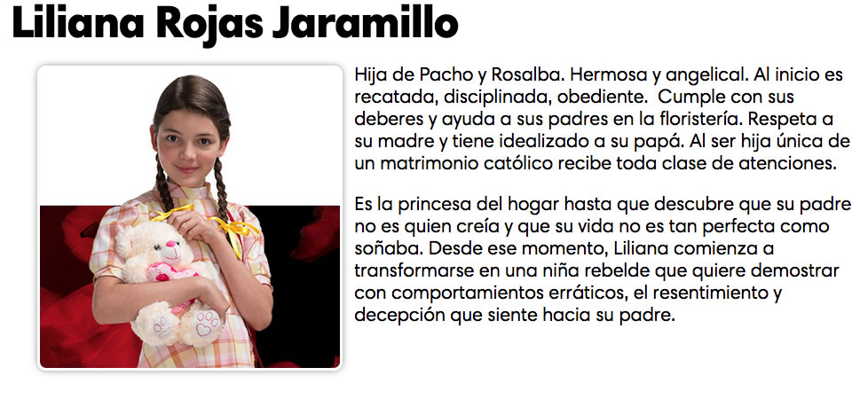 Liliana Rojas Jaramillo en “Lady, la vendedora de rosas” Liliana Rojas Jaramillo en “Lady, la vendedora de rosas”