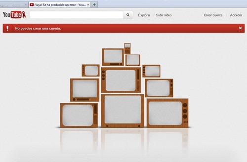 Nuevo Youtube Pagina de Error