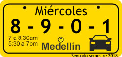 Pico y Placa Medellín Miércoles Pico y Placa Medellín Miércoles