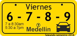 Pico y Placa Medellín Viernes Pico y Placa Medellín Viernes