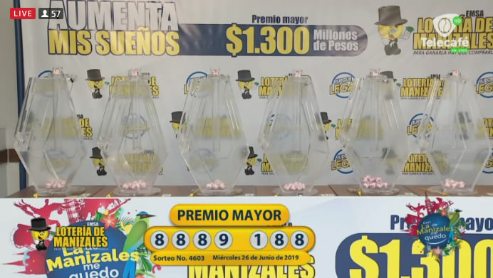 Lotería de Manizales 26 de junio 2019 Lotería de Manizales 26 de junio 2019