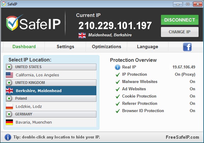 SafeIP, navegar en Internet de manera anónima y segura SafeIP, navegar en Internet de manera anónima y segura